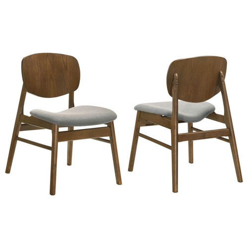 Benford Dining Side Chair Upholstered Seat Dark Brown (Set of 2) / CS-193833