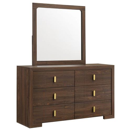Etienne 6-drawer Dresser with Mirror Walnut / CS-225123M