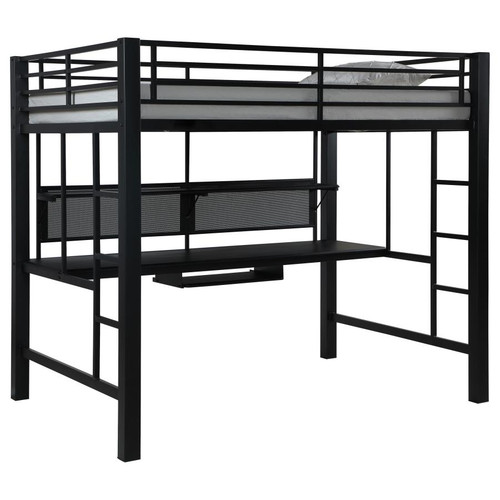 Avalon Full Workstation Loft Bed Black / CS-460023