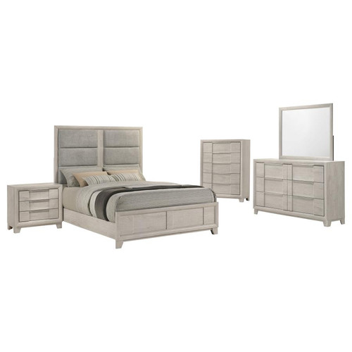 Farre 5-piece Queen Bedroom Set Washed Grey / CS-225111Q-S5