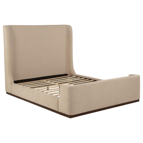 Nala Queen Fabric Upholstered Platform Bed Tan / CS-315978Q