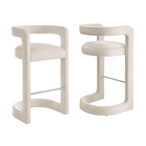 Winslow Performance Velvet Bar Stool Set of 2 by Modway / EEI-7521