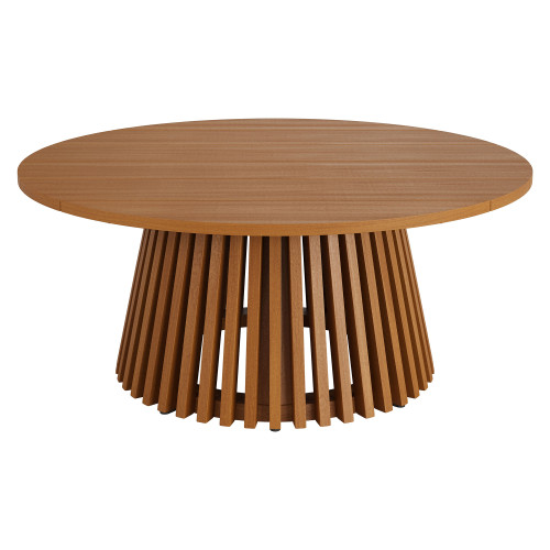 Lane 39 Inch Round Outdoor Patio Teak Wood Coffee Table by Modway / EEI-7681