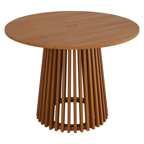 Lane 39 Inch Round Outdoor Patio Teak Wood Dining Table by Modway / EEI-7682