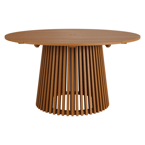 Lane 55 Inch Round Outdoor Patio Teak Wood Dining Table by Modway / EEI-7684