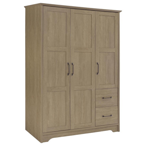 Canova 3-door Bedroom Wardrobe Storage Cabinet Armoire Latte / CS-950445