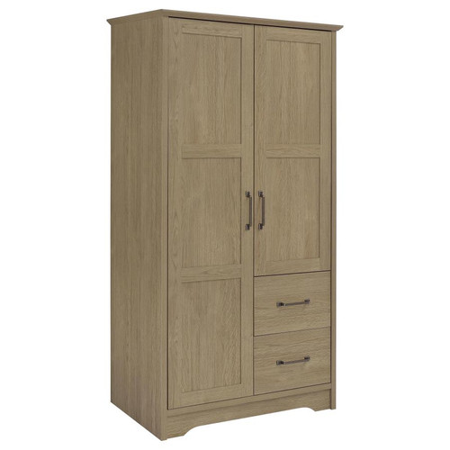 Cassara 2-door Bedroom Wardrobe Storage Cabinet Armoire Latte / CS-950446