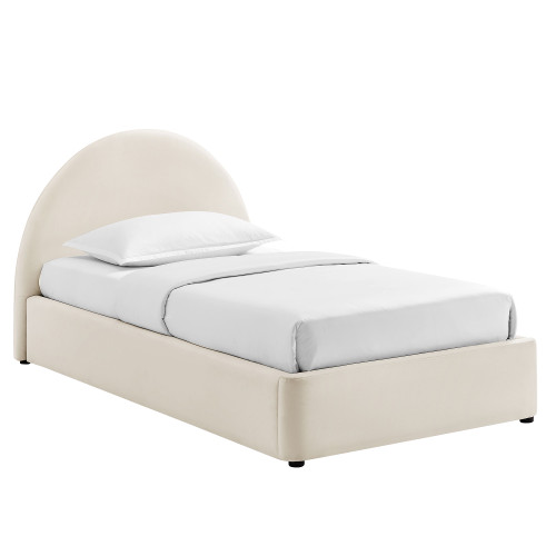 Resort Twin Arched Performance Velvet Storage Platform Bed Frame by Modway / MOD-7343