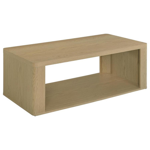 Alsina Rectangular Coffee Table with Open Shelf Greige / CS-711018