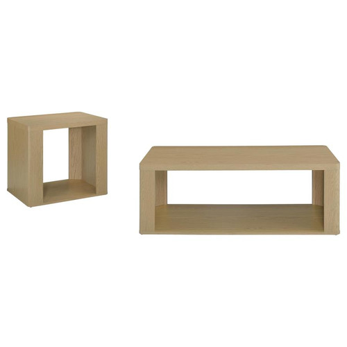 Alsina 2-Piece Coffee and End Table Set Greige / CS-711018-S2