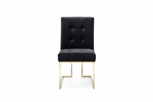 Legend Modern Black & Gold Dining Chair (Set of 2) / VGVCB012-BLKGOLD
