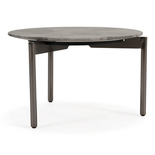Lothal - Modern Grey Faux Marble End Table / VGBB-LL-CT60R-GRY