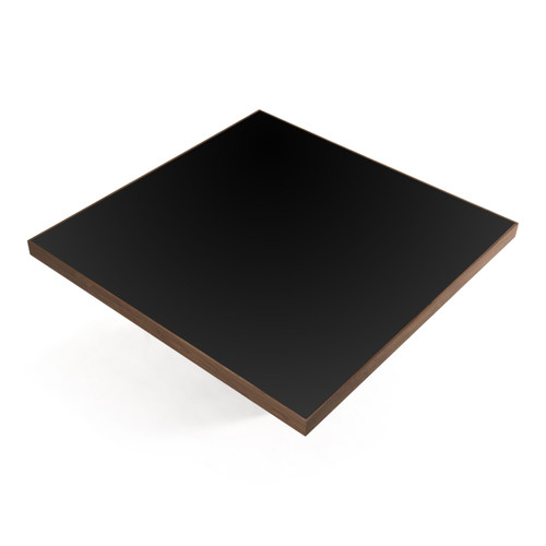 Osuna - Modern Black Glass + Walnut Square Dining Table / VGBB-MI2503A