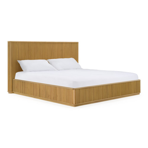 Eastern King Kayce - Modern Natural Oak Bed / VGWD-BR-QB-KB-BED-OAK-EK