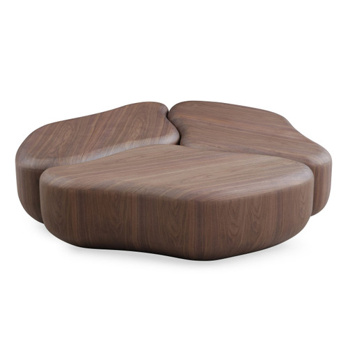 Nouveau Gimbal - Modern 3-Piece Walnut Coffee Table / VGVC-CT8006-WAL