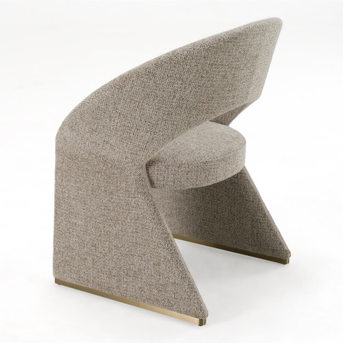 Sheena - Modern Tan Fabric + Brass Dining Chair / VGVC-B2280-Tan