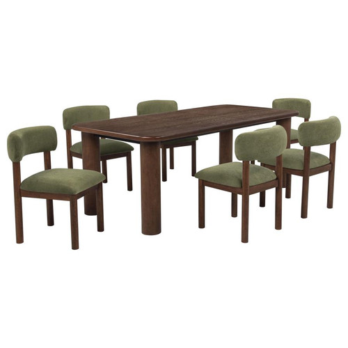 Faulkner 7-piece 84-inch Extension Dining Set Moss Green / CS-115601-S7B