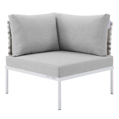 Harmony Sunbrella® Basket Weave Outdoor Patio Aluminum Corner Chair by Modway / EEI-4537