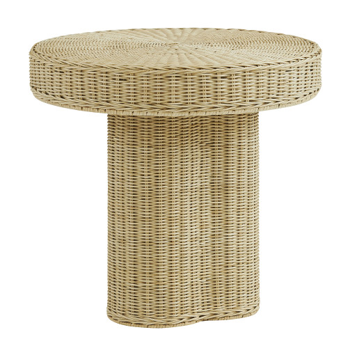 Sarova 20 Inch Natural Rattan Round Pedestal Side Table by Modway / EEI-7913