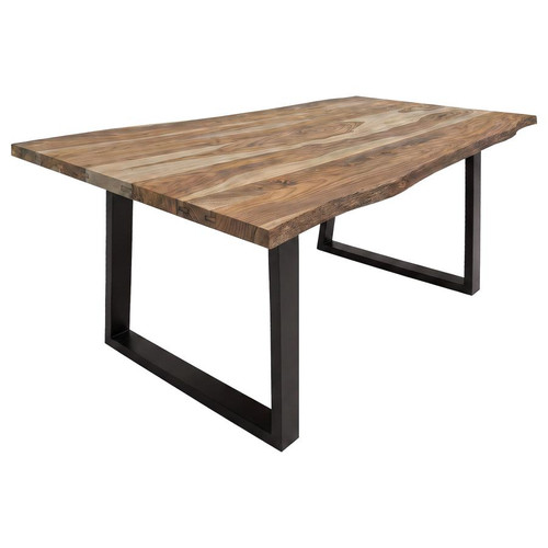 Selwyn 80-inch Live Edge Solid Wood Dining Table Light Sheesham / CS-110421