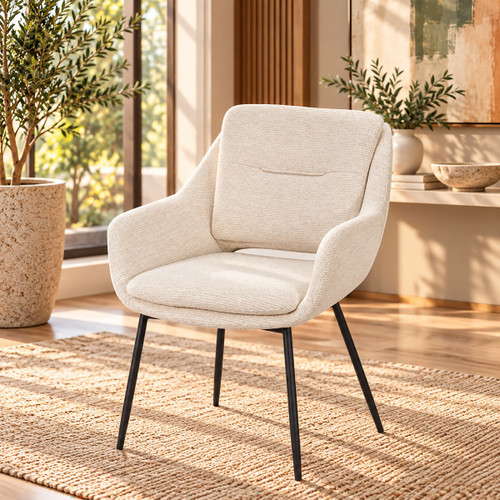 Bexley Beige Linen Arm Chair Set-2 | DN05526