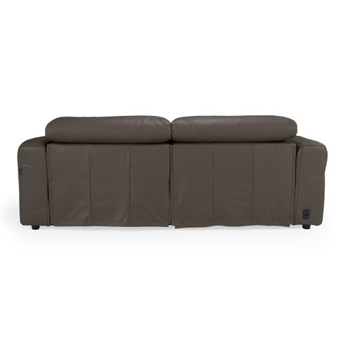 Jessop - Modern Dark Grey Leather Sofa 2 Recliners / VGKM-KM.6399B-SOFA-Dark Grey