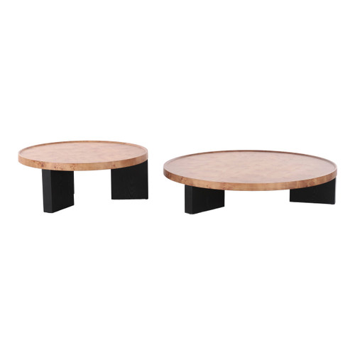 Reza - Modern Burl + Black Nesting Coffee Table Set / VGOD-LZ-336C-L-LC-336C-H-SET