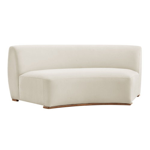 Rialta Curved Armless Performance Velvet Sectional Loveseat by Modway / EEI-7734