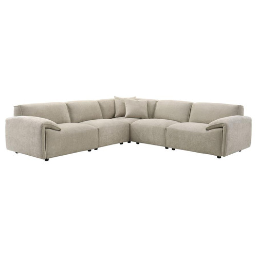 Crane 5-piece Modular Sectional Sofa Beige / CS-551931-SETA