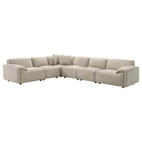 Crane 6-piece Modular Sectional Sofa Beige / CS-551931-SET