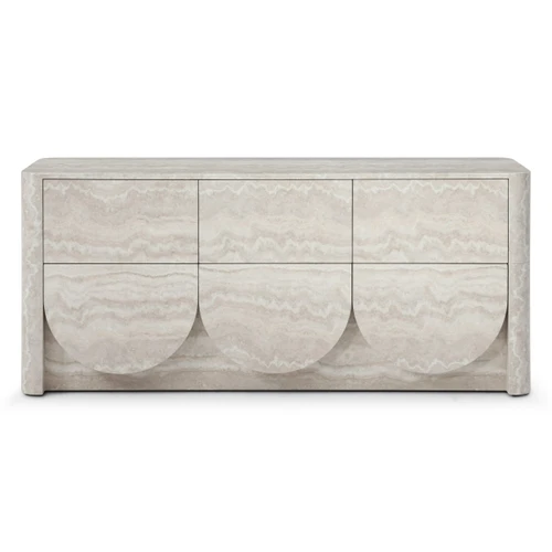 Yasmine - Modern Faux Travertine Dresser / VGVC-J2611-D-TRAV