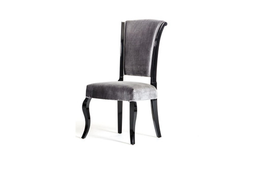 Versus Mia Modern Grey Fabric w/ Black Frame Dining Chair / VGDVLS304-GRY