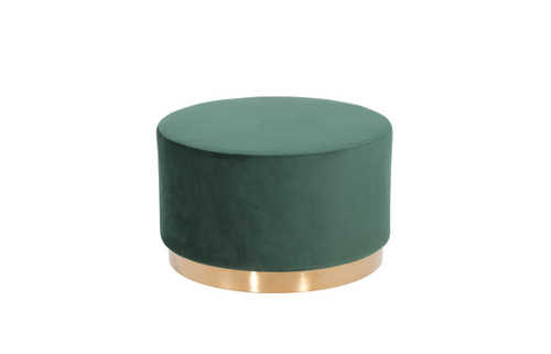 Santee Modern Green Velvet & Gold Ottoman / VGDWJ1803-3-GRN
