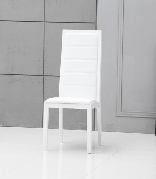 Donna - Contemporary White Leatherette Dining Chair (Set of 2) / VGGU9007CH-WHT