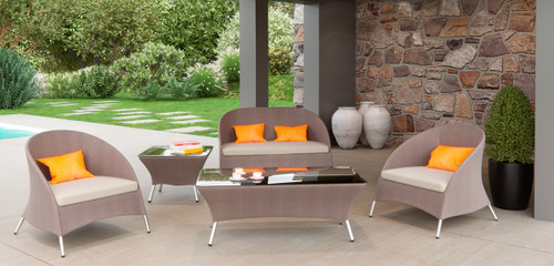 Renava Zamora Outdoor Brown Sofa Set / VGMGZAMORA