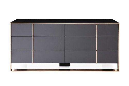 Nova Domus Cartier Modern Black & Rosegold Dresser / VGVC-A002-D
