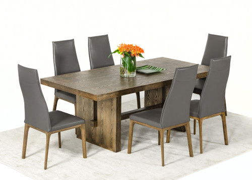 Modrest Cologne Modern White Wash Oak Dining Table / VGVCT8962