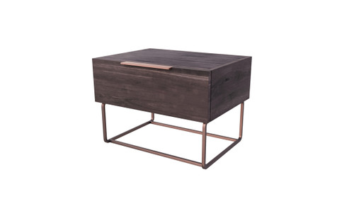 Nova Domus Benzon Italian Modern Dark Rovere Nightstand / VGACBENZON-NS