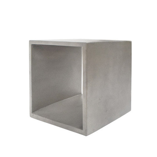 Modrest Diaz Modern Grey Concrete End Table / VGLBCUBE-SQ40-C03