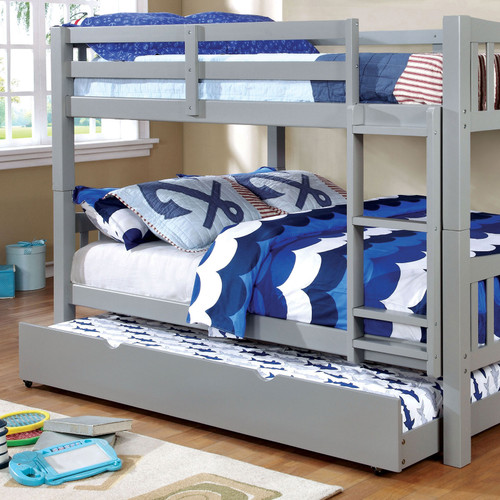 CAMERON Full/Full Bunk Bed / CM-BK929F-GY-BED