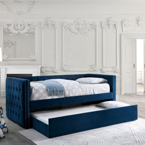 SUSANNA Daybed w/ Trundle, Navy / CM1739NV-BED