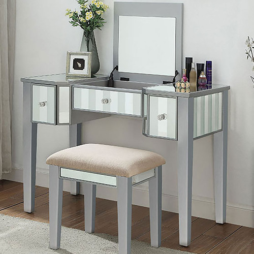 JOYCE Vanity w/ Stool / CM-DK6385SV-UPS3