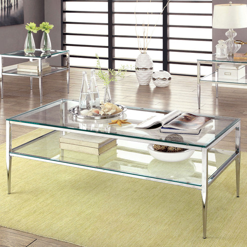 TANIKA Coffee Table, Chrome / CM4162CRM-C-PK