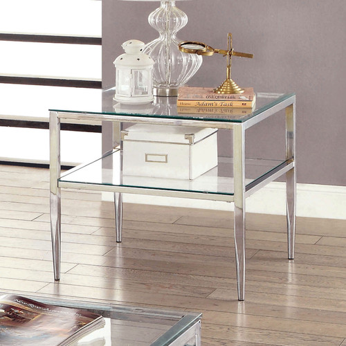 TANIKA End Table, Chrome / CM4162CRM-E-PK
