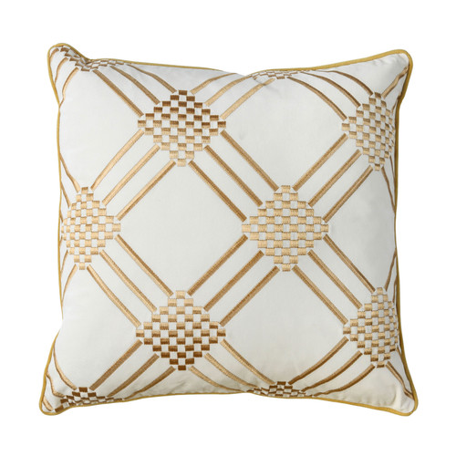 PAM 20" X 20" Pillow, Ivory & Yellow (2/CTN) / PL8039-2PK