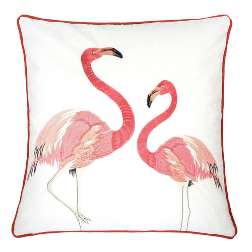 LINA 20" X 20" Pillow, Pair Flamingo (2/CTN) / PL8046-2PK