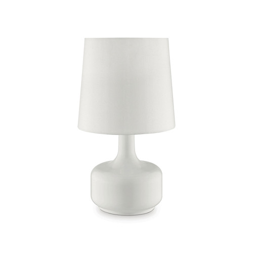 FARAH 17"H Glossy White Table Lamp / L9819WH