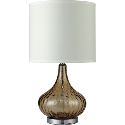 DONNA 15"H Glass Amber Table Lamp / L731207AM