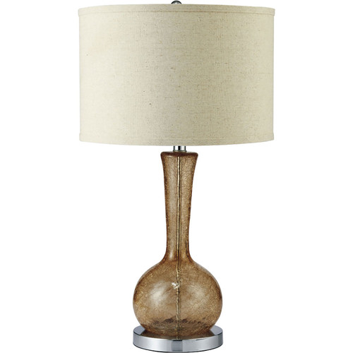RACHEL 15"H Glass Amber Table Lamp / L731208