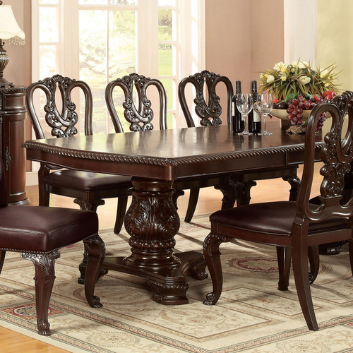 BELLAGIO 9 Pc. Dining Table Set / CM3319T-9PC-LEATHER